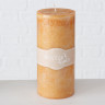 2002170 Pillar candle Vela, 3 ass, H 15 cm, d 7 cm, Dark Orange