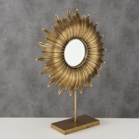 2006338 Mirror Oro, Standing mirror, H 61 cm, W 12 cm, Iron, Clear glass