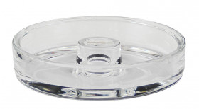 Candle plate Tray for stick candle clear 13d clearglass