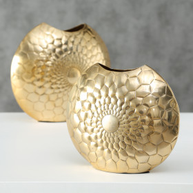 1018716 Vase Stanya, decoration, H 25 cm, Aluminium, Gold