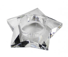 Tealightholder Brava star clear 10d x 3h