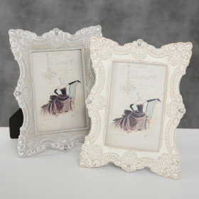 1019230 Picture Frame Lorence, 2 ass, 10x15 cm, H 22 cm, Polyresin