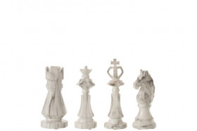11427 CHESS PIECE POLY MARBLESS 7,5*7,5*23 CM
